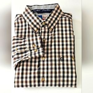 George Strait Mens XL Cowboy Cut Collection Wrangler  Blk/Tan LS Button-…